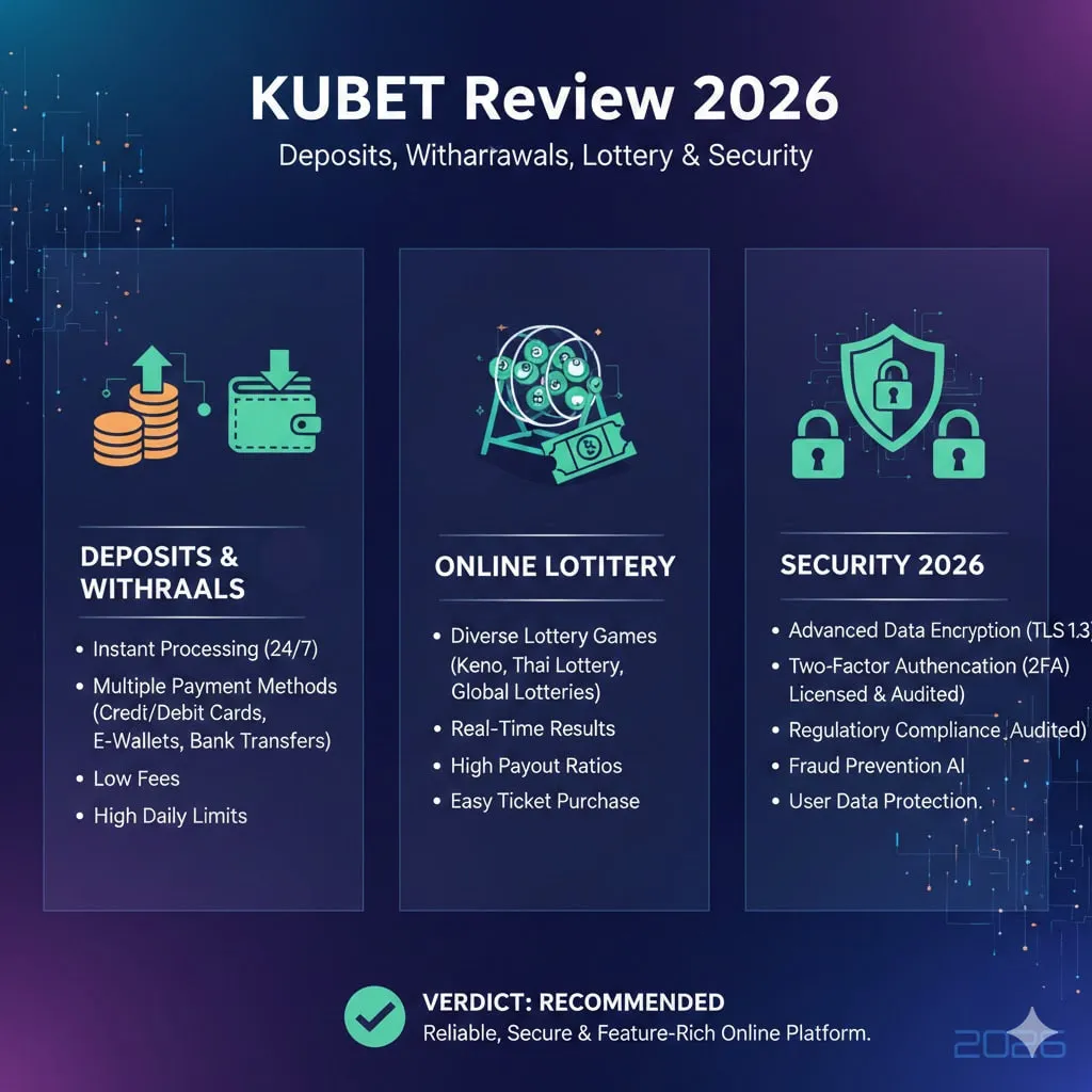 KUBET ดีไหม? สรุปครบทุกประเด็น ระบบฝาก-ถอน, หวยออนไลน์ และความปลอดภัยในปี 2026